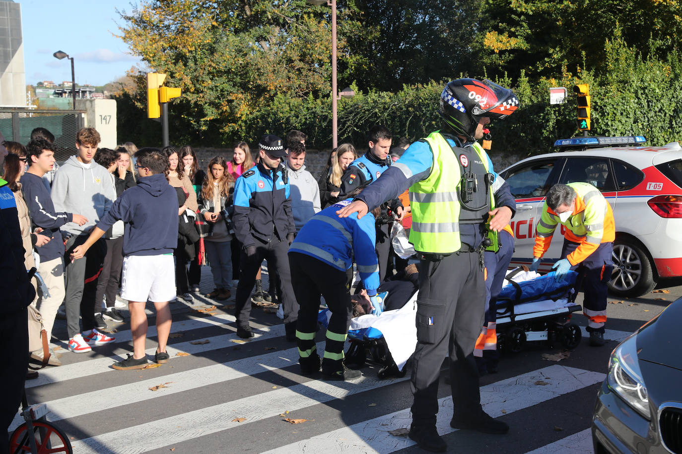 Fotos Herido Un Motorista En Un Accidente De Tr Fico En Gij N El